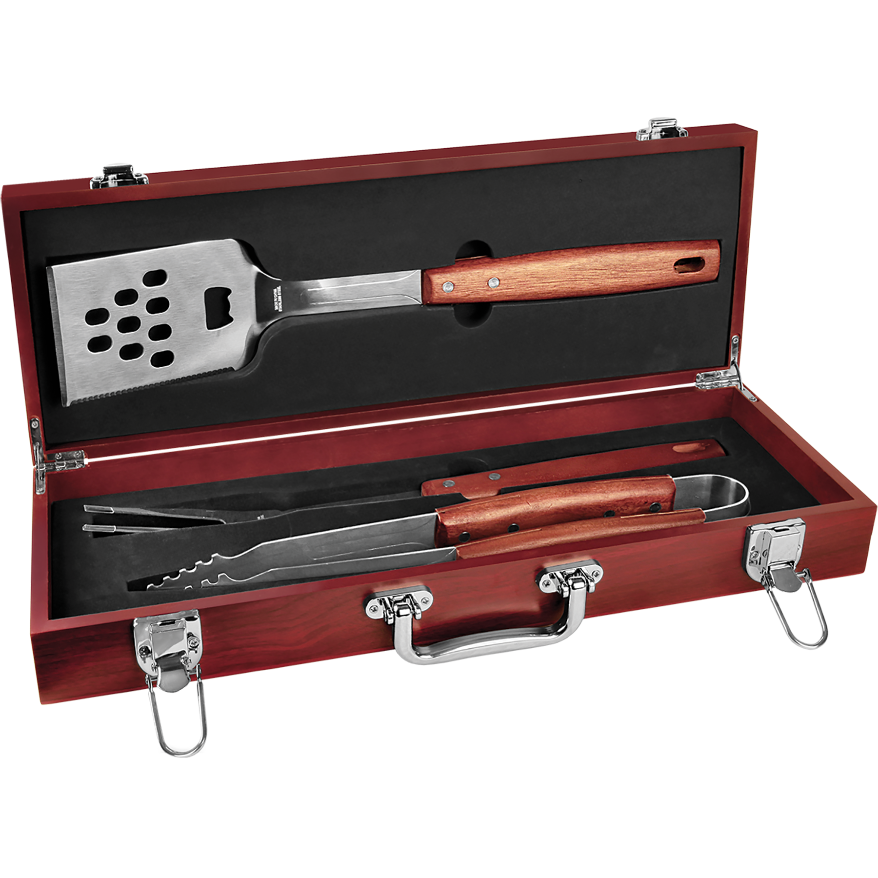 3-Piece BBQ Sets Wooden Box