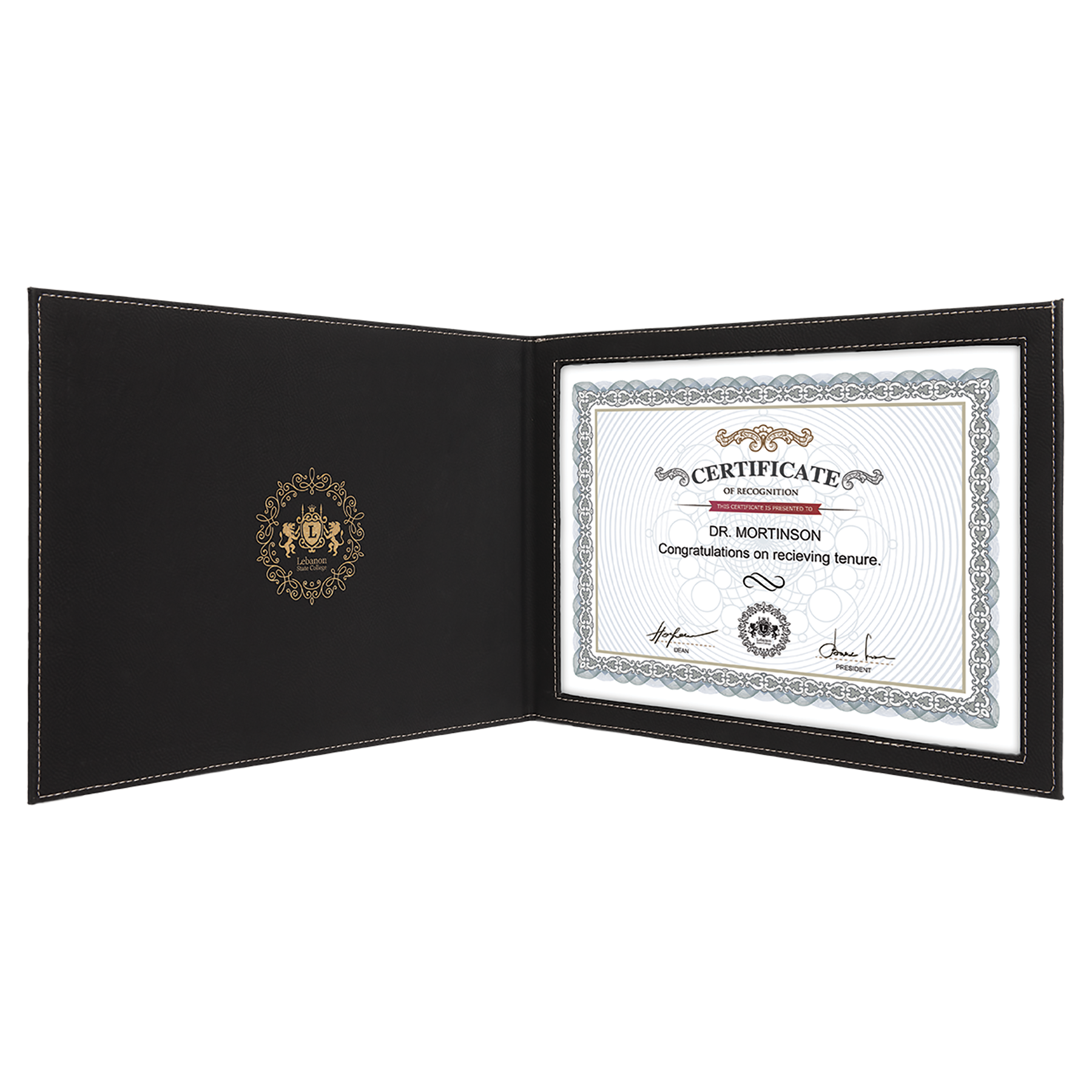 9" x 12" Leatherette Certificate Holders