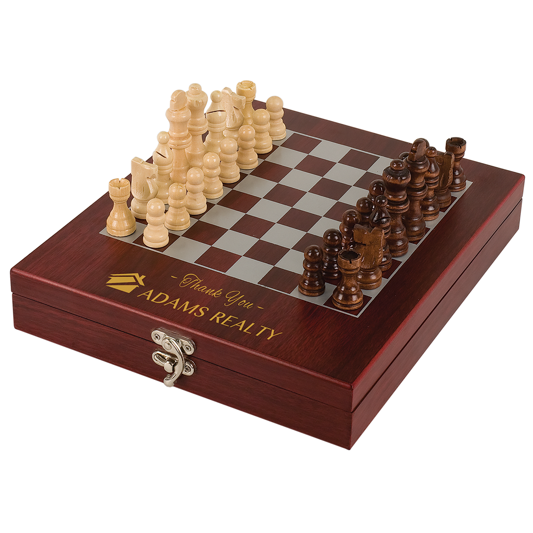 Rosewood Finish Chess Set