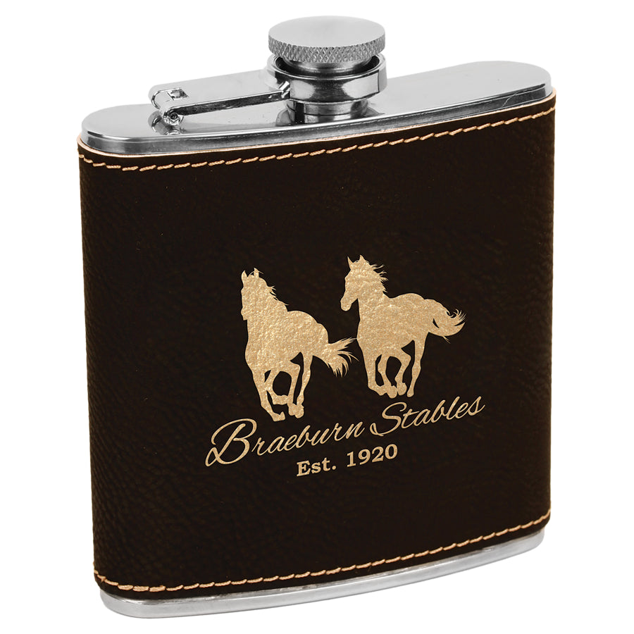 6 oz. Leatherette Flask