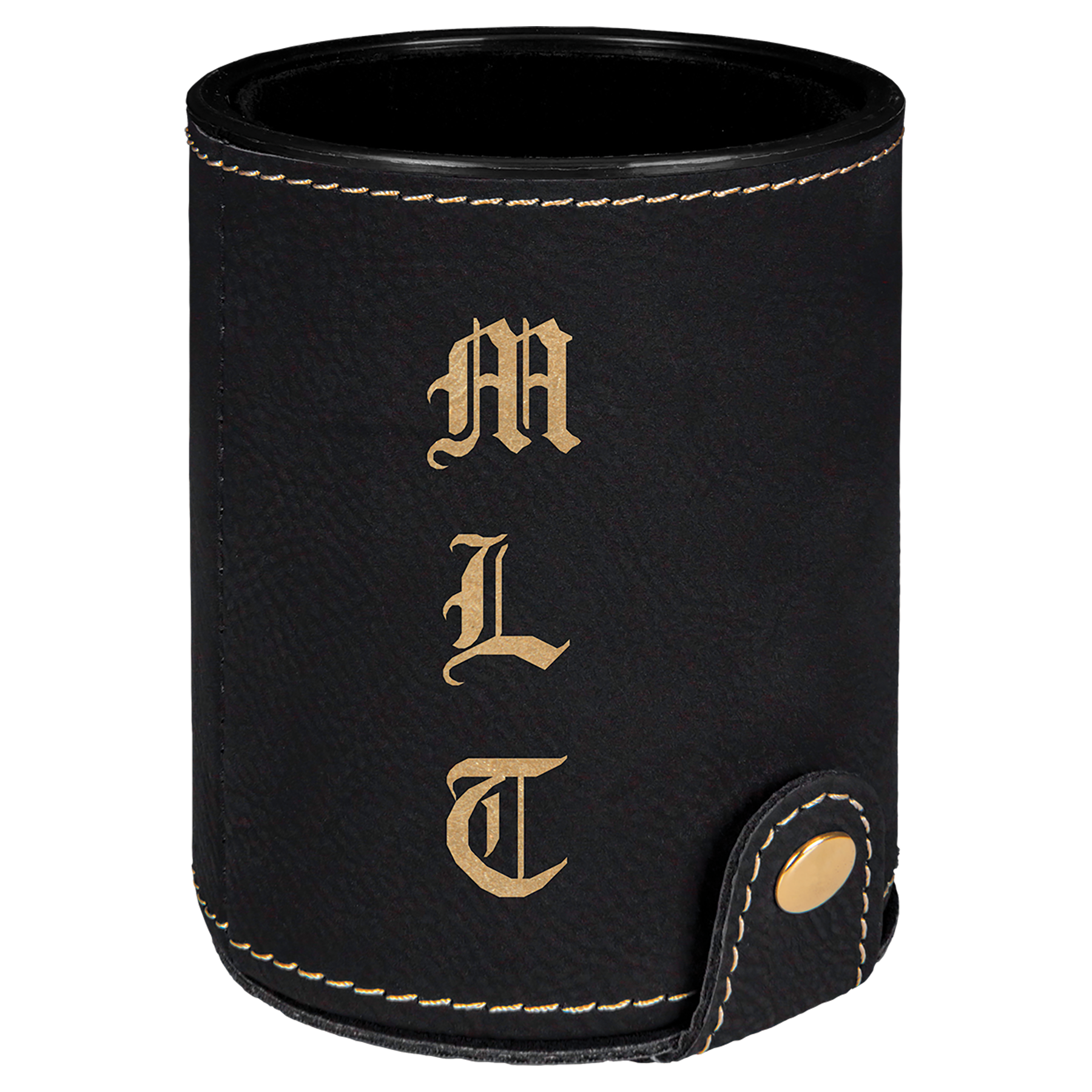 3-1/8" x 3-1/8" Leatherette Dice Cup with 5 Dice