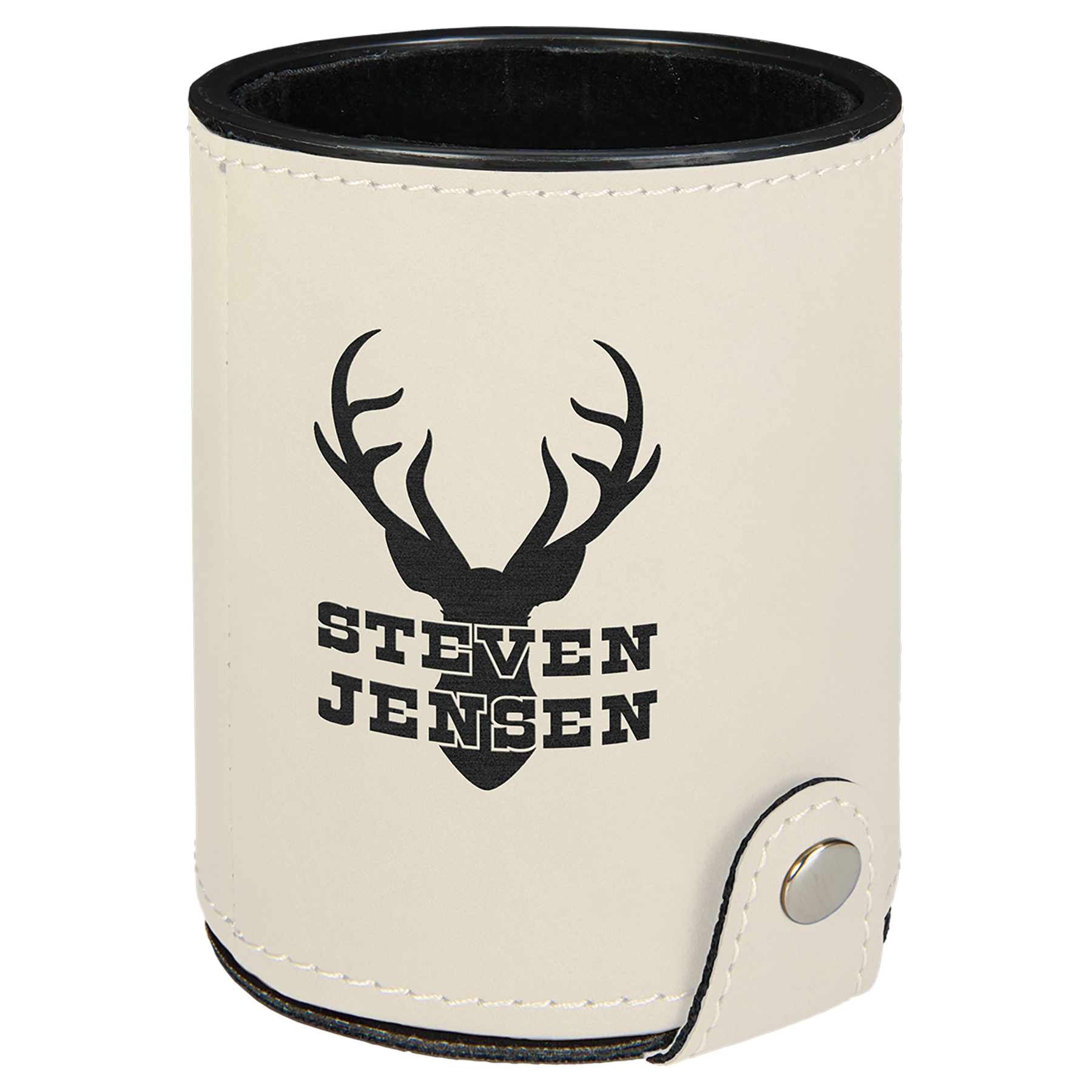 3-1/8" x 3-1/8" Leatherette Dice Cup with 5 Dice