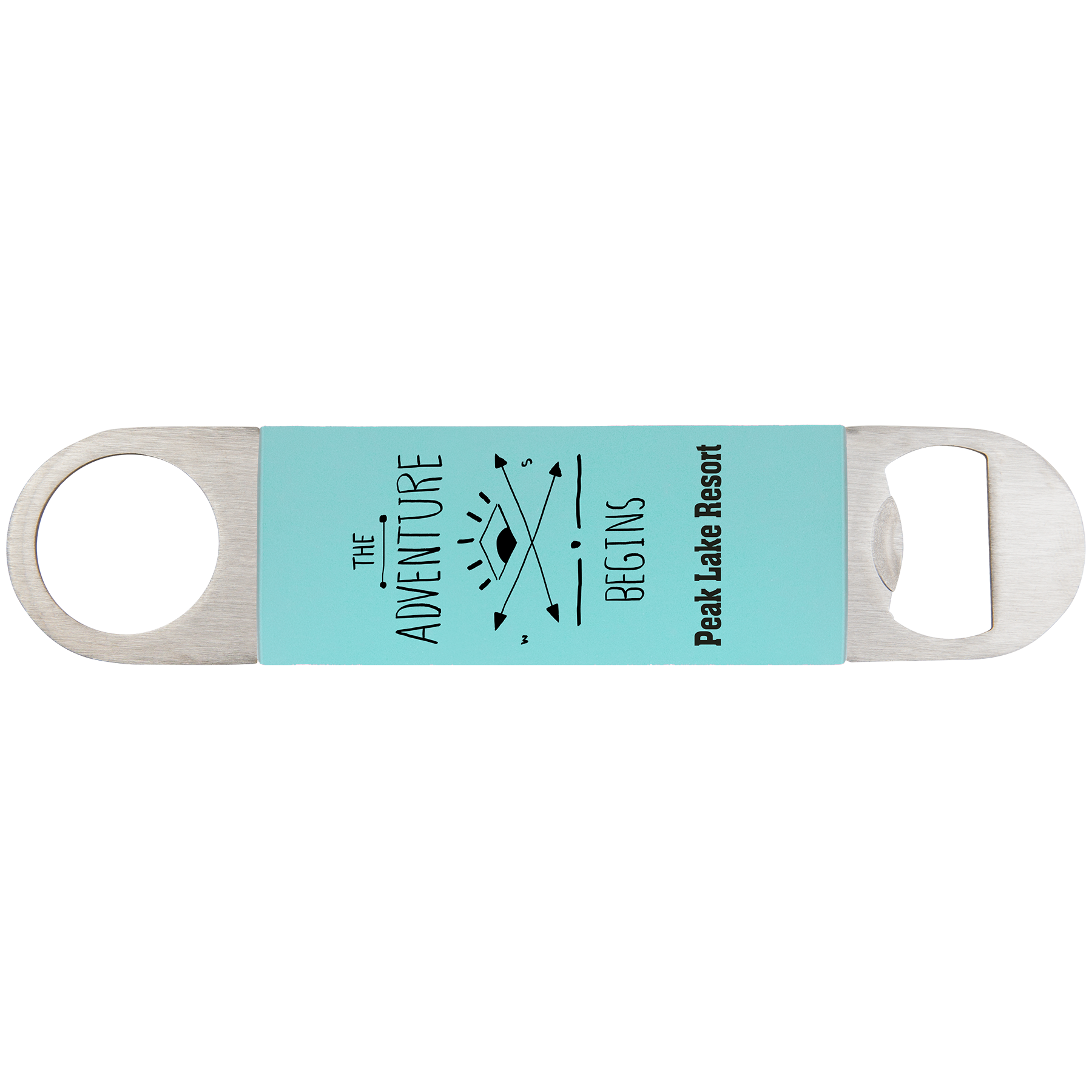 1-1/2" x 7" Bottle Opener with Leatherette Grip