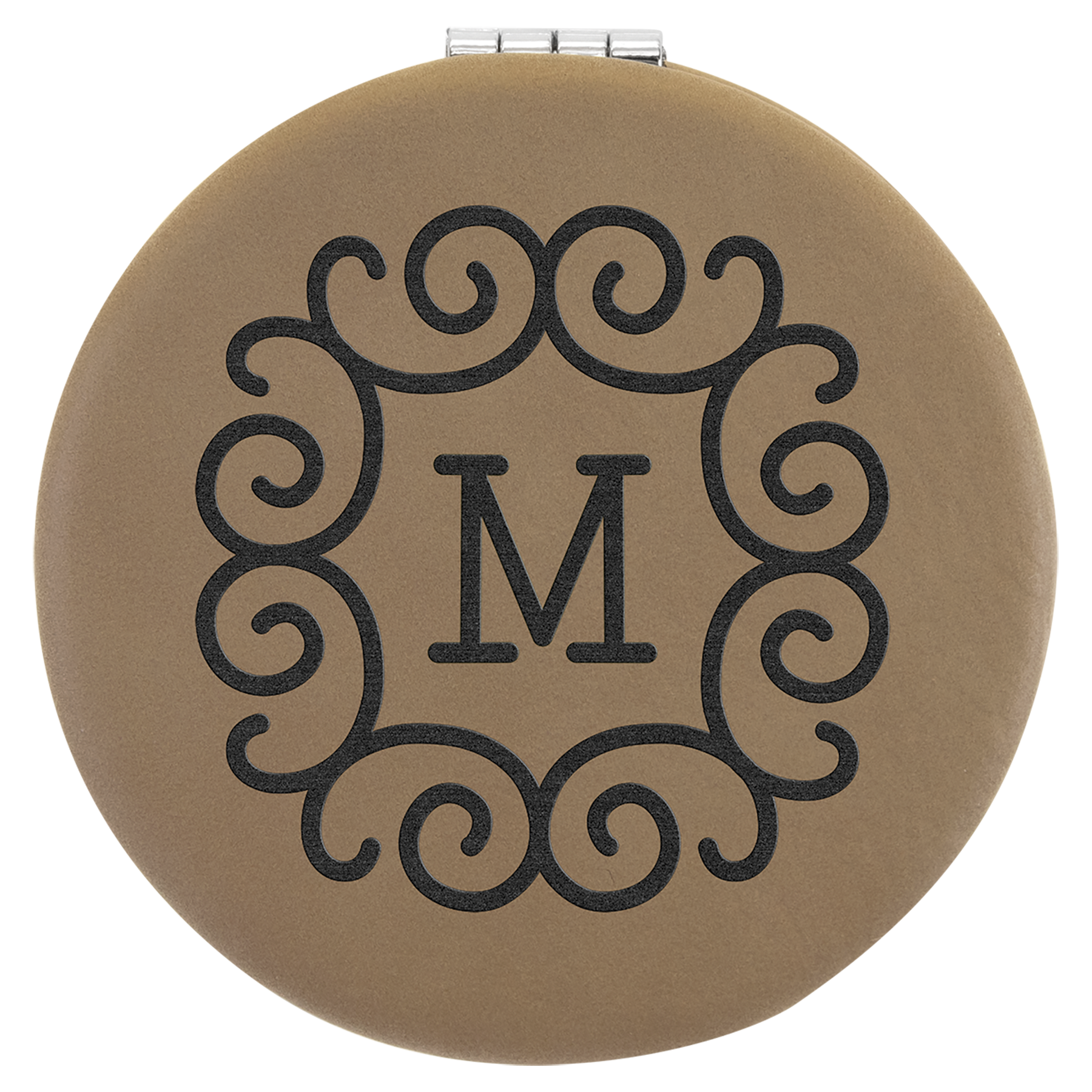 2-1/2" Leatherette Compact Mirror