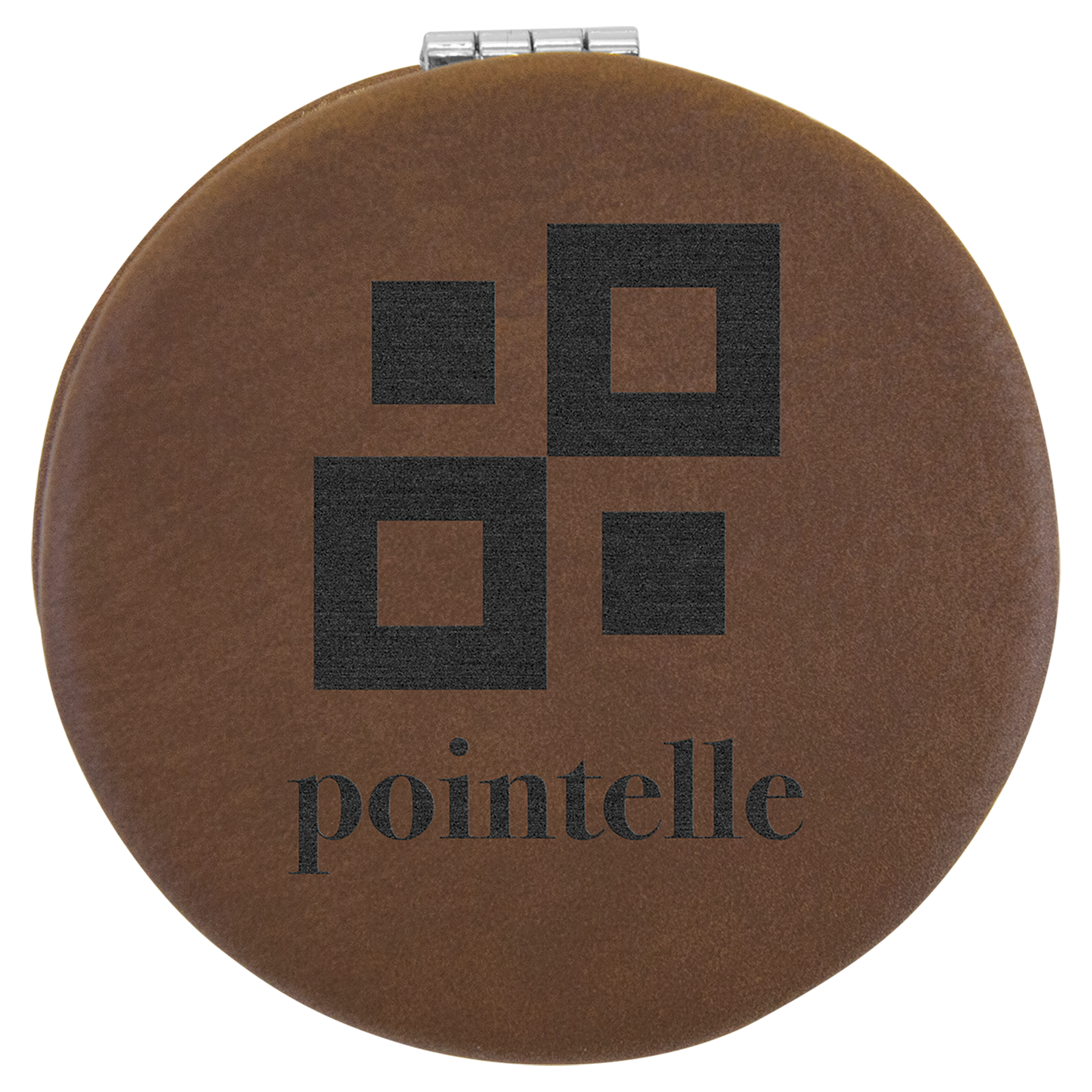 2-1/2" Leatherette Compact Mirror