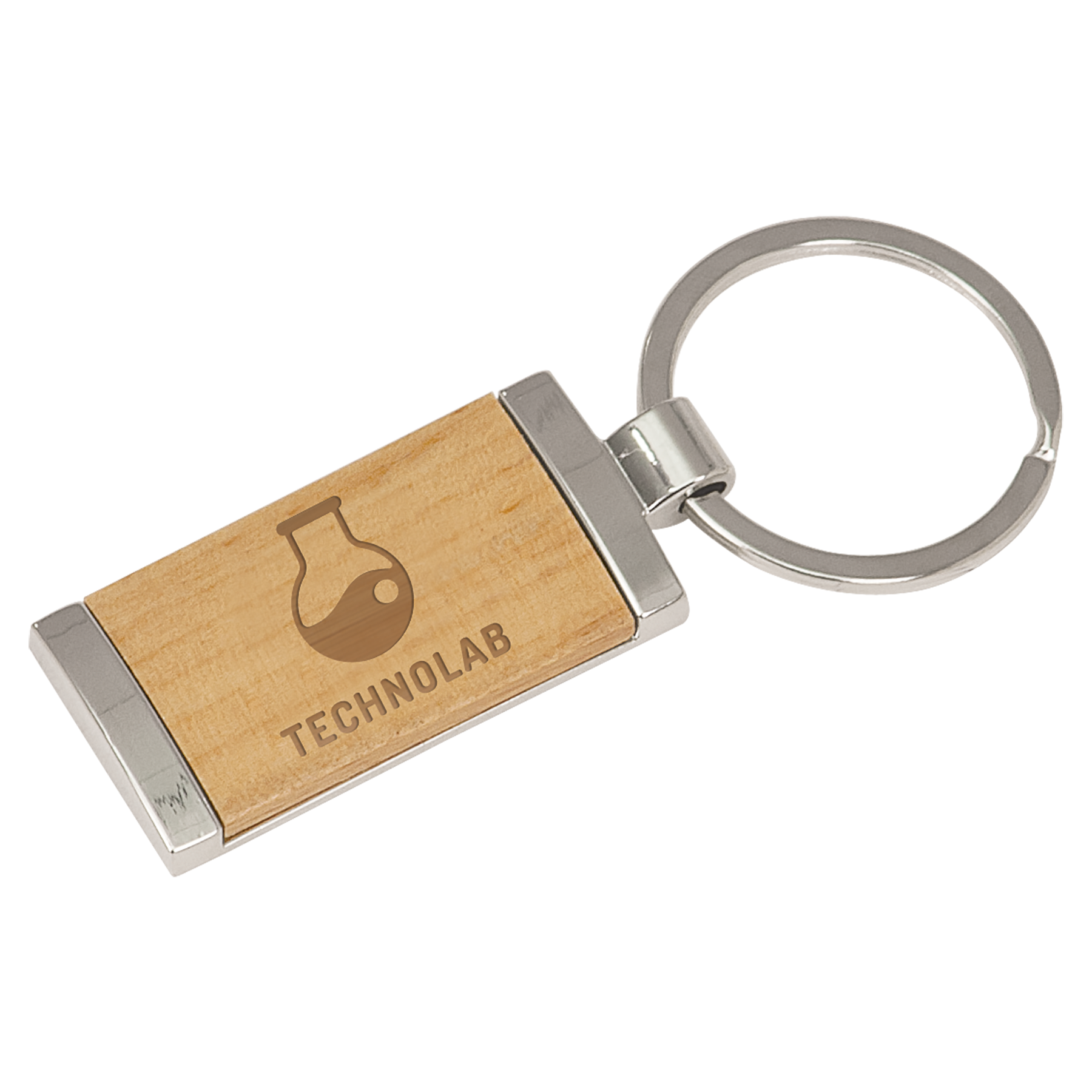 Silver/Wood Keychains