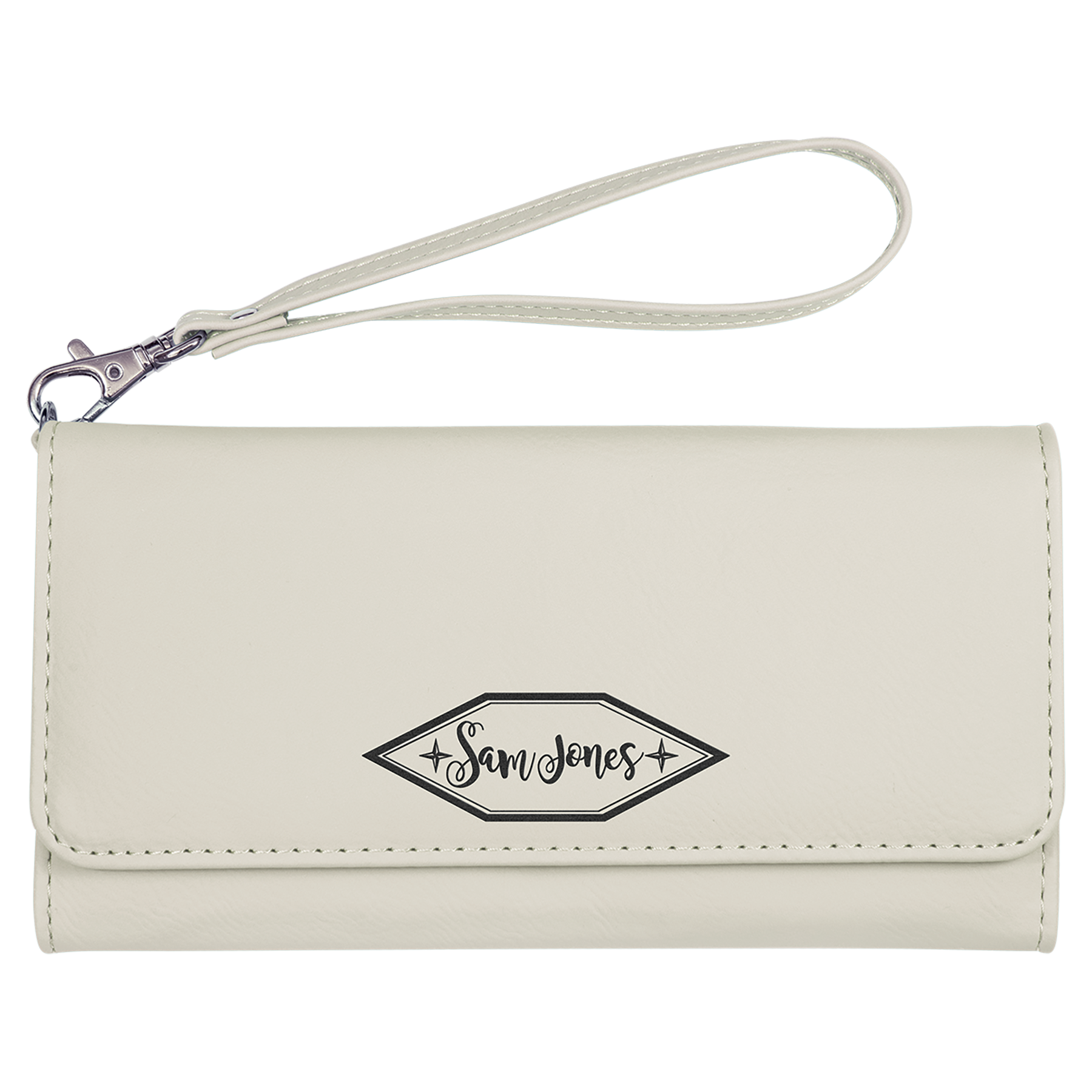 7-1/2" x 4" Leatherette Wallet with Strap