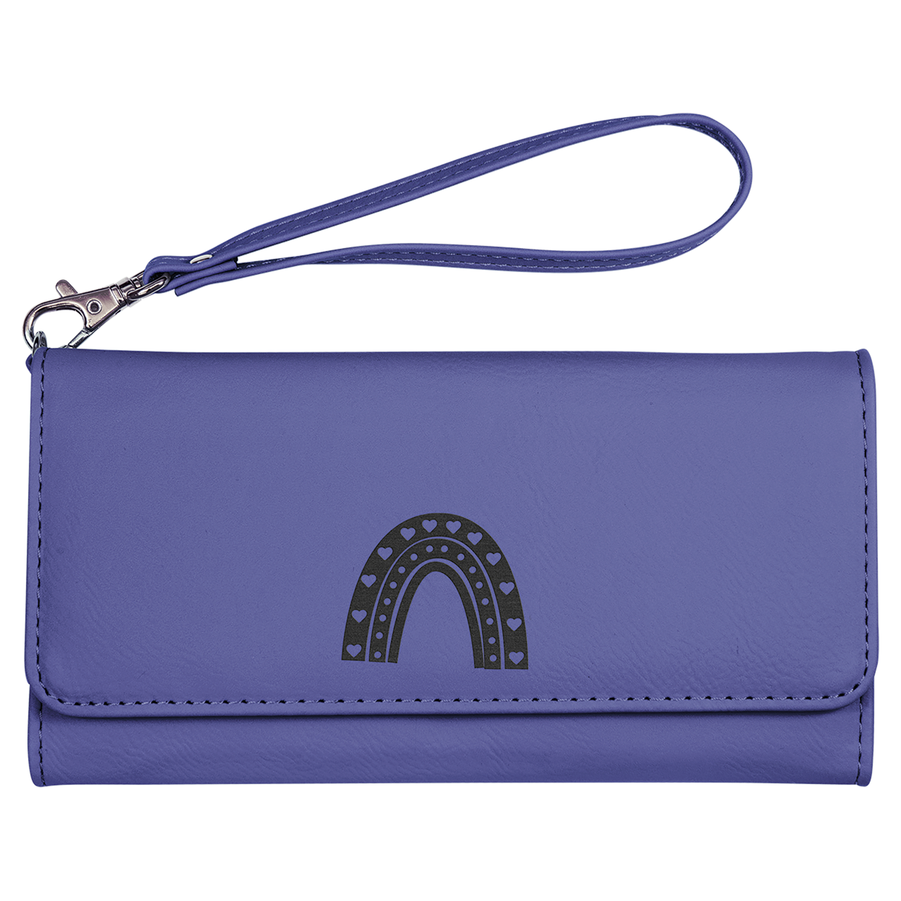 7-1/2" x 4" Leatherette Wallet with Strap