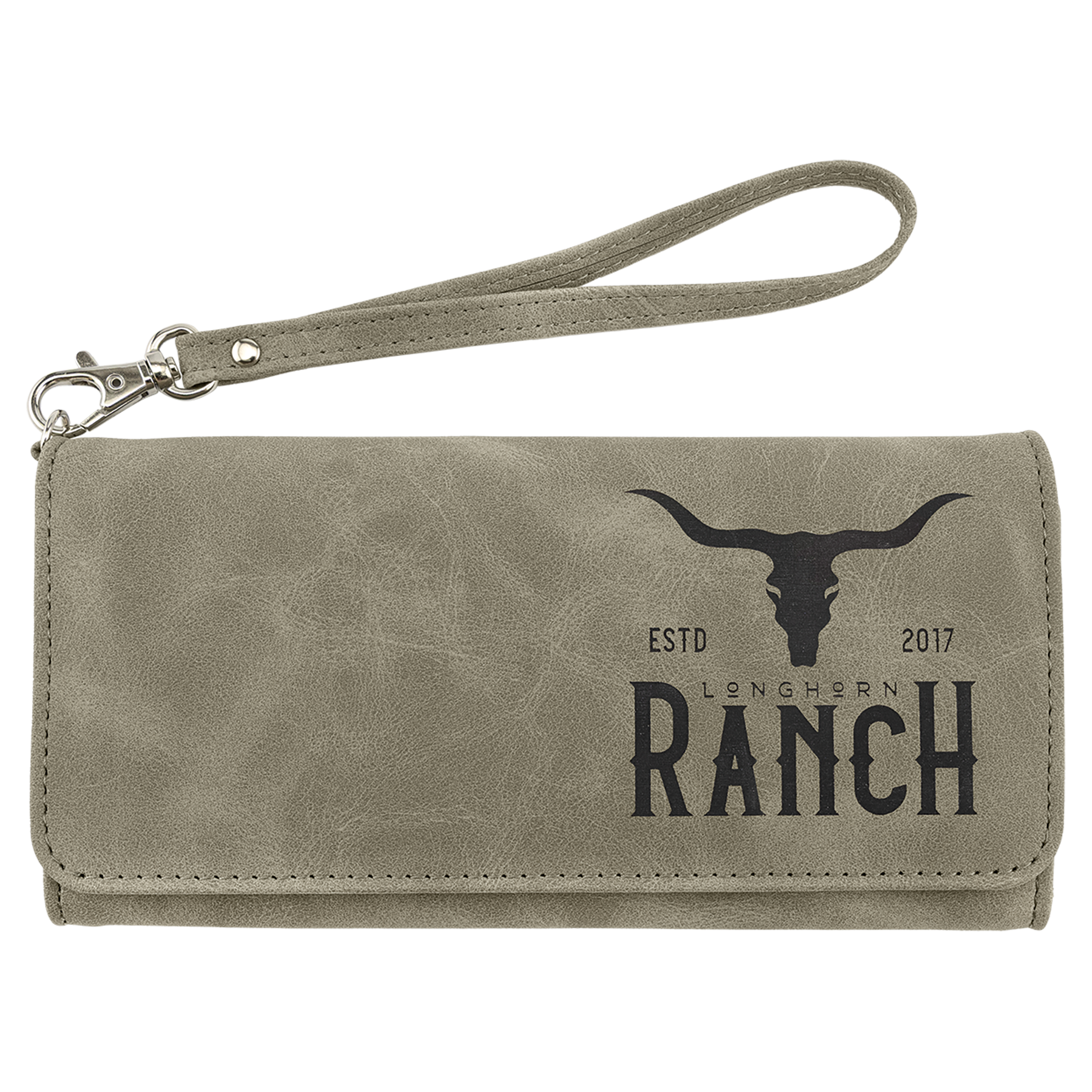 7-1/2" x 4" Leatherette Wallet with Strap