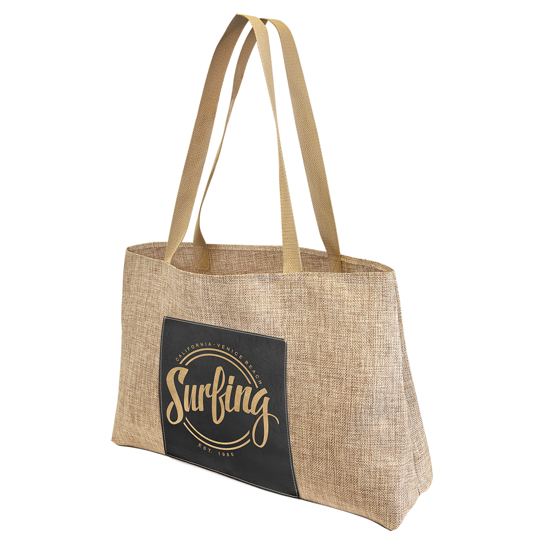 19" x 12" Tote Bags with 5" Leatherette Gusset