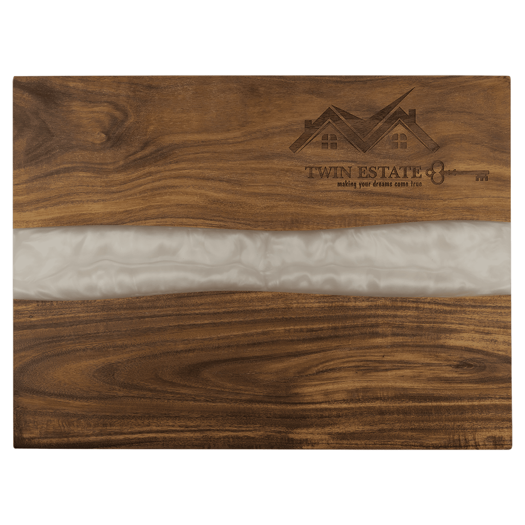 Acacia with Pearl Resin Charcuterie Boards