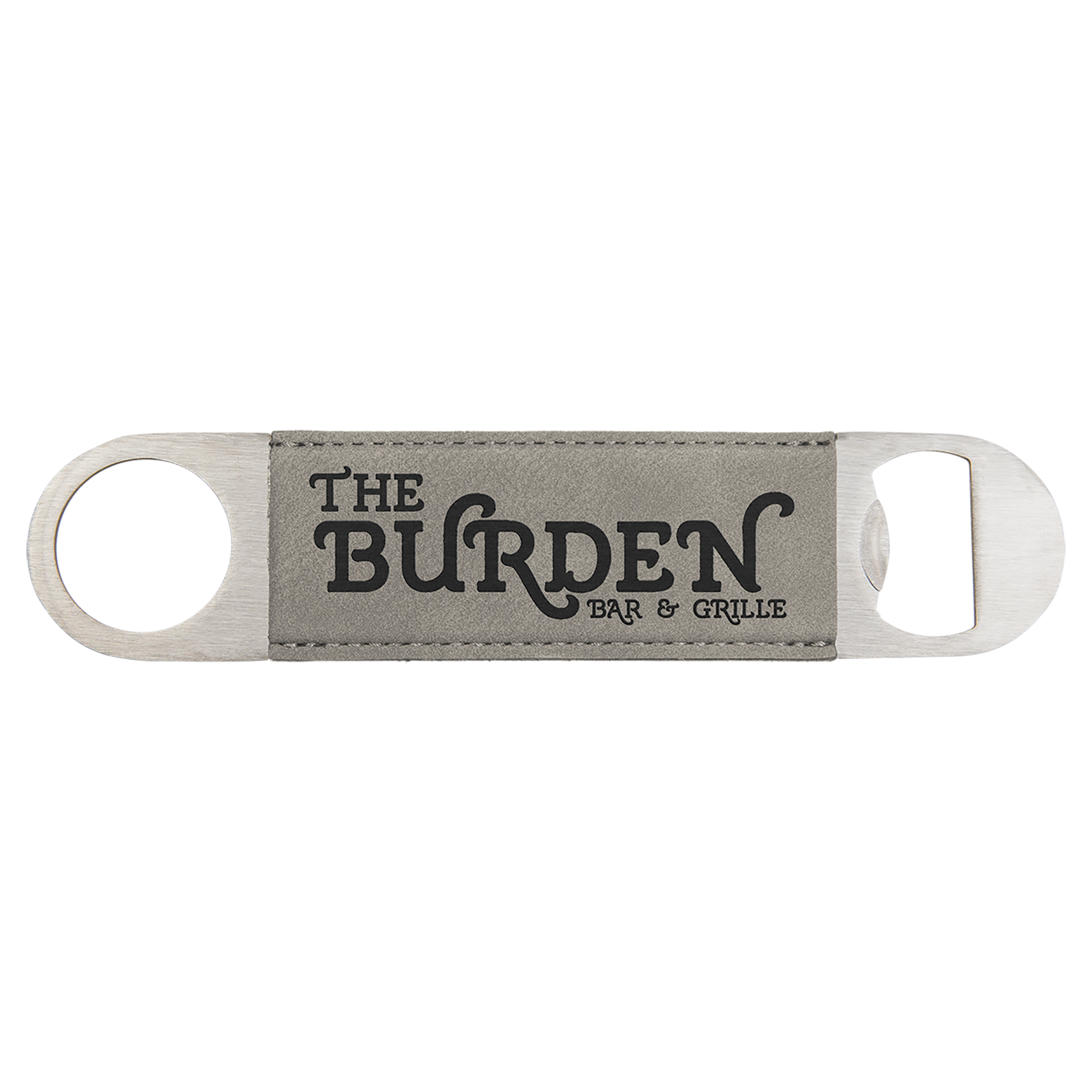 1-1/2" x 7" Bottle Opener with Leatherette Grip