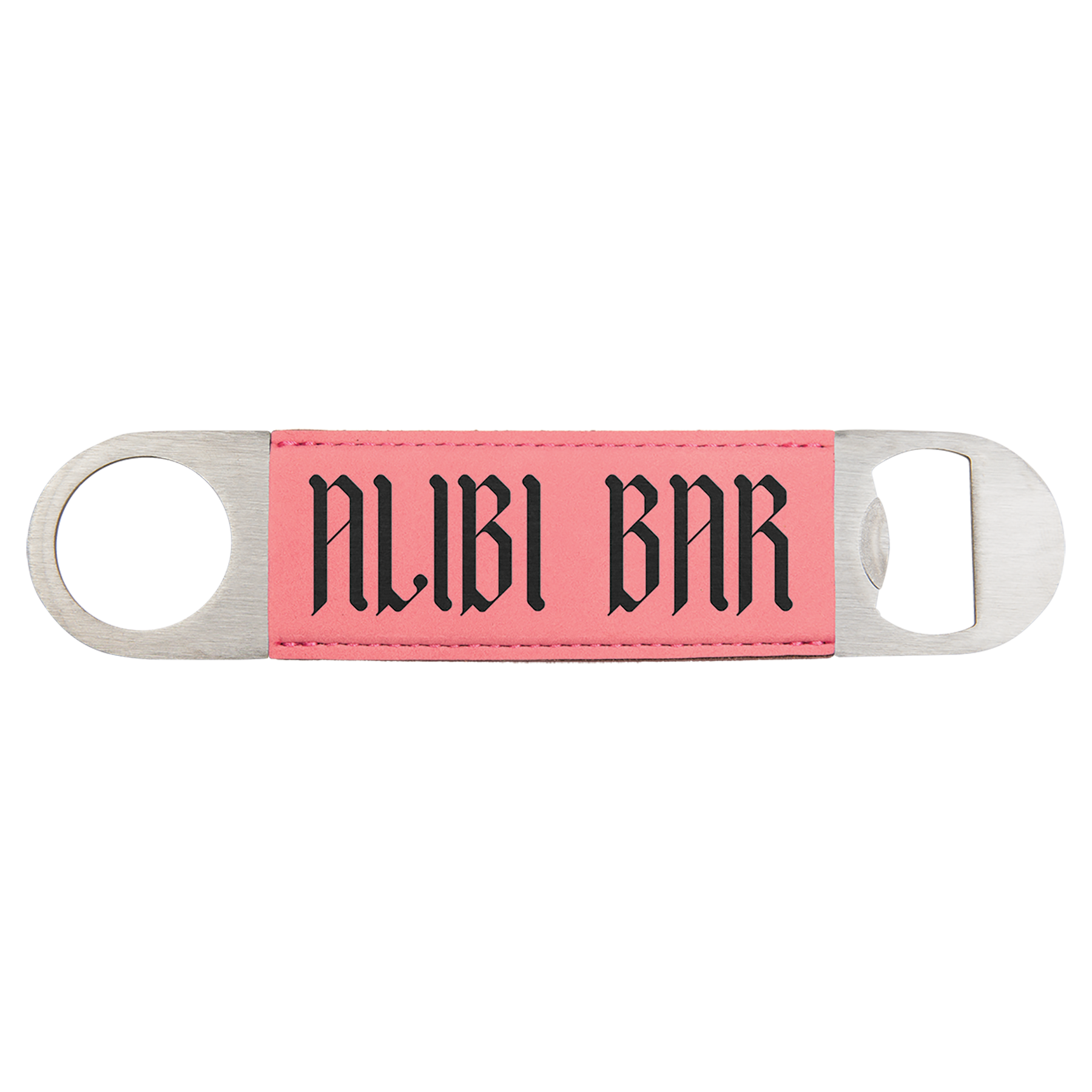1-1/2" x 7" Bottle Opener with Leatherette Grip
