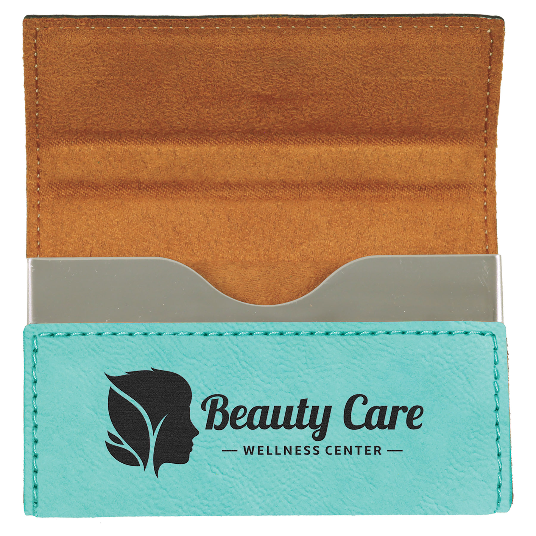 3-3/4" x 2-3/4" Leatherette Hard Business Card Holders