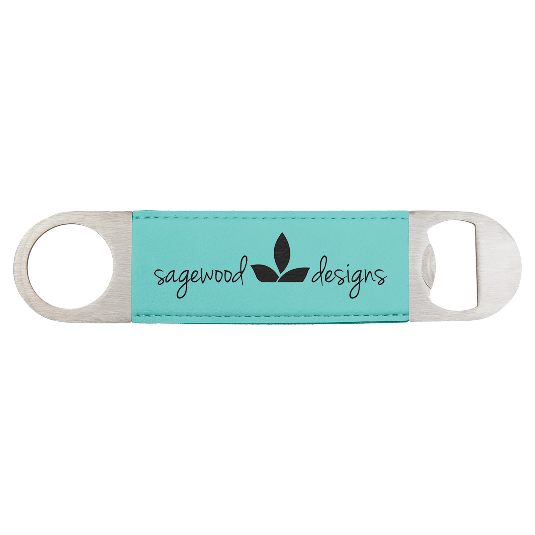1-1/2" x 7" Bottle Opener with Leatherette Grip