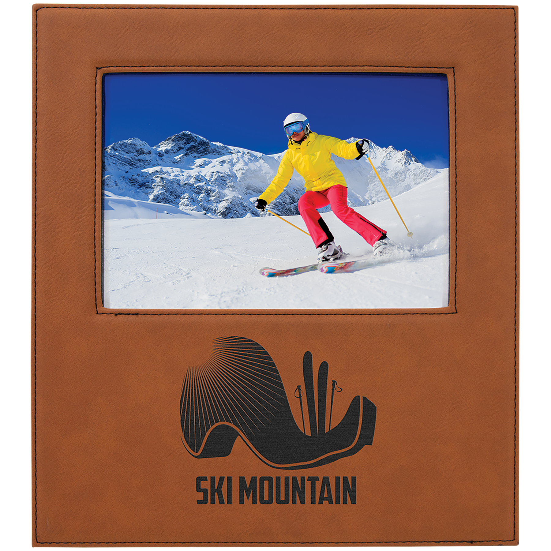 Leatherette Picture Frames with Engraving Area