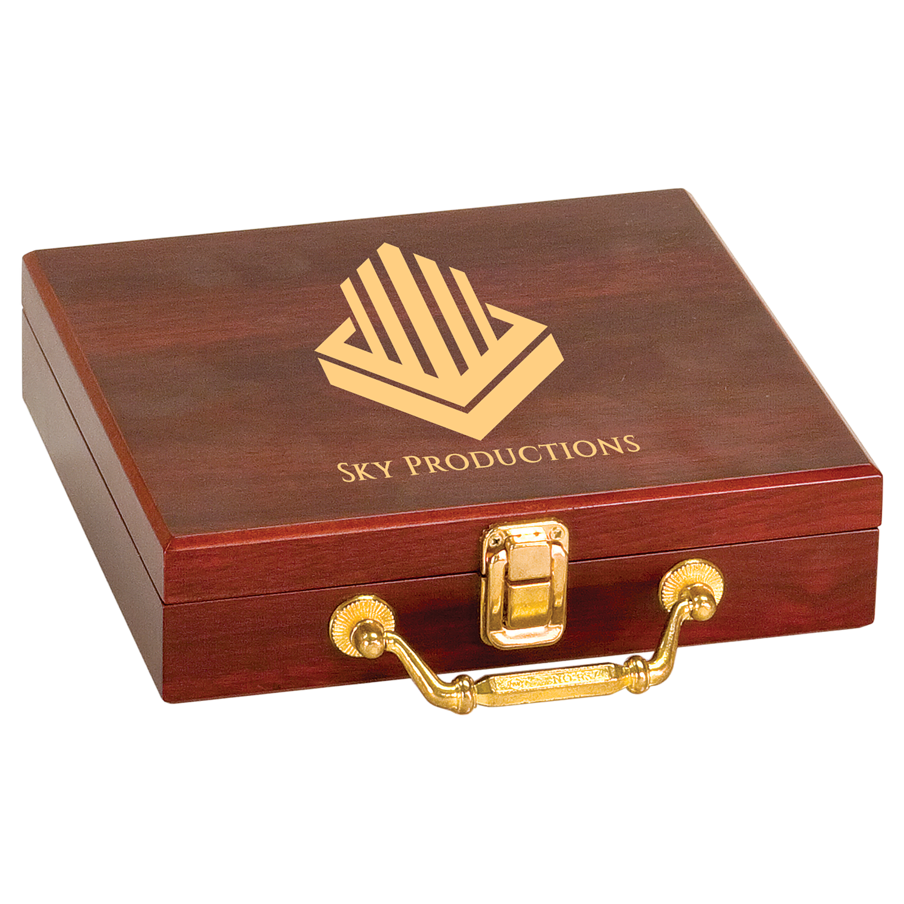 Rosewood Finish Poker Set