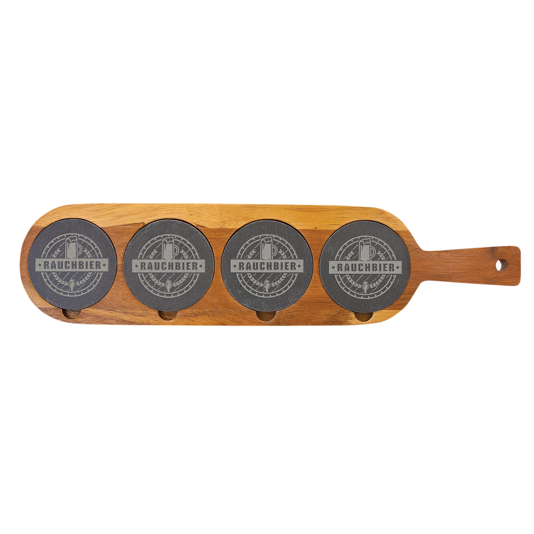 Acacia Wood/Slate Flight Serving Board