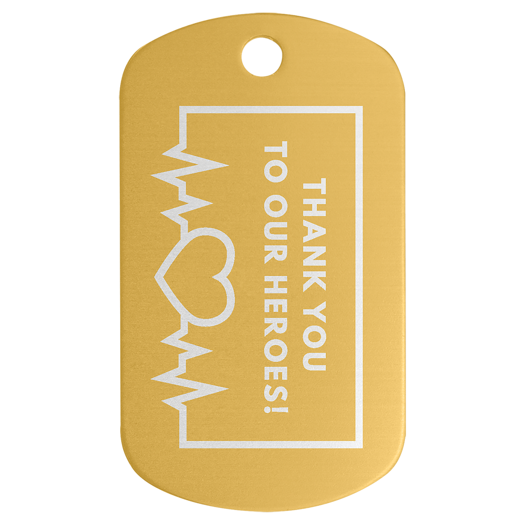 1" x 2" Anodized Aluminum G.I. Tag