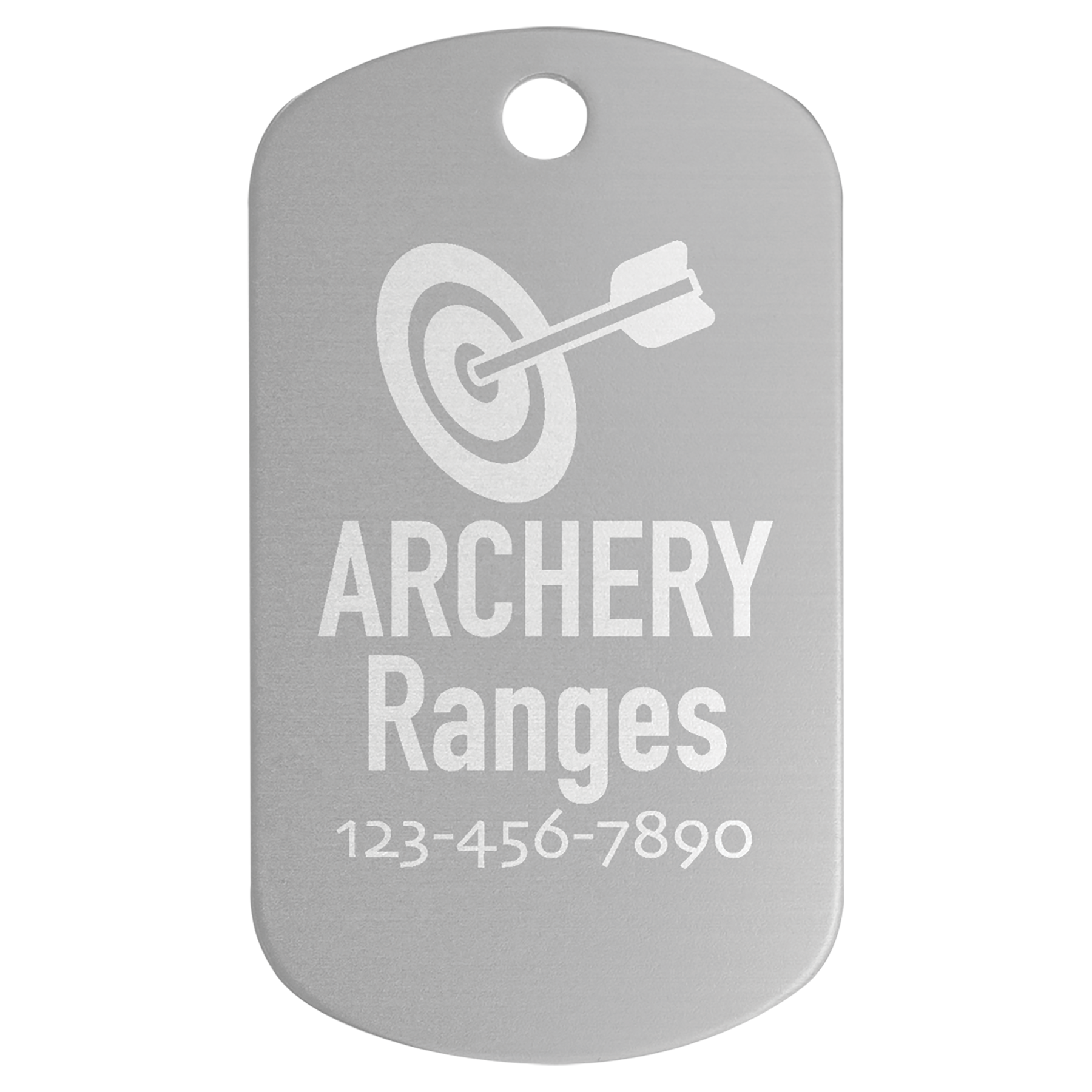 1" x 2" Anodized Aluminum G.I. Tag