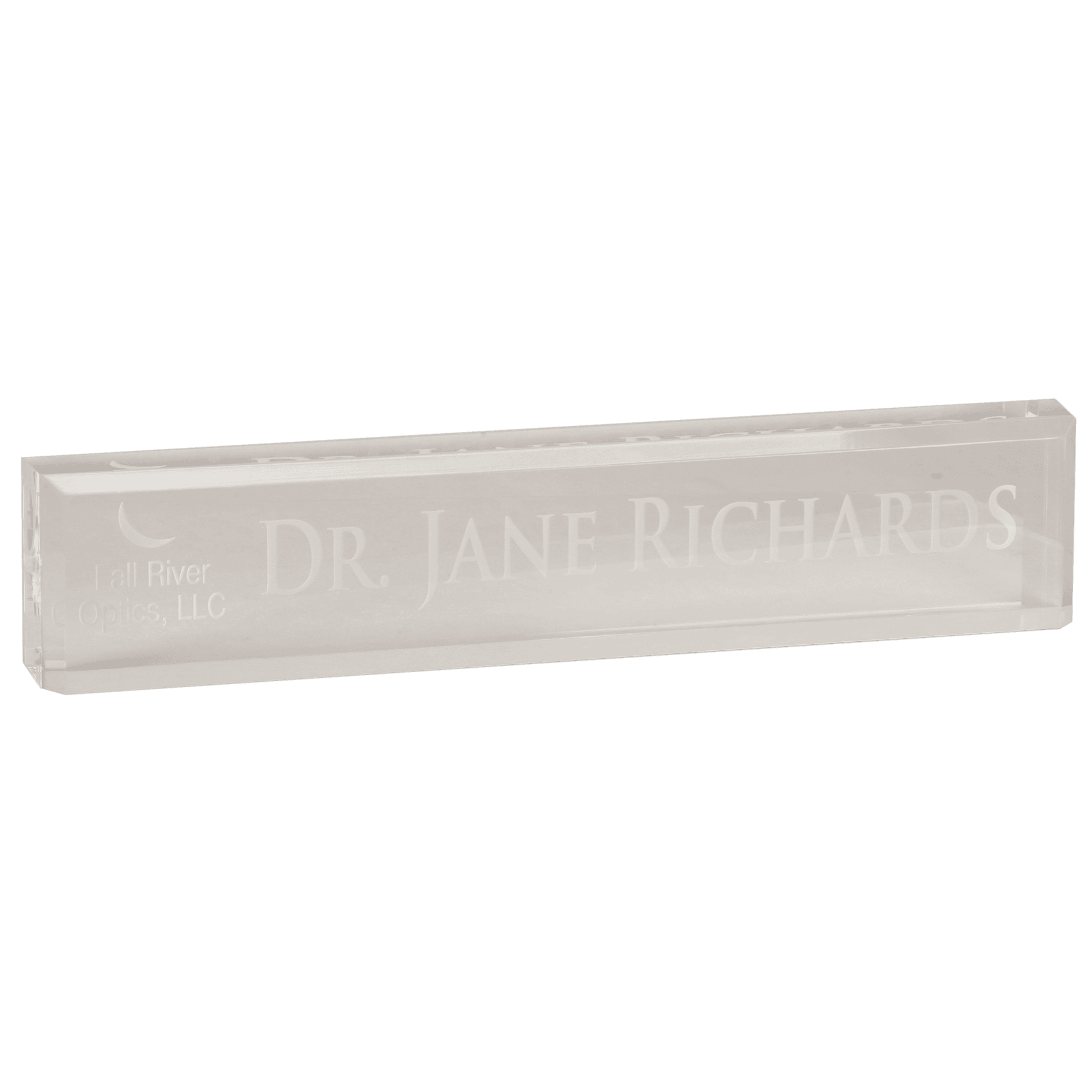 Clear 10" x 2" Acrylic Desk Wedge