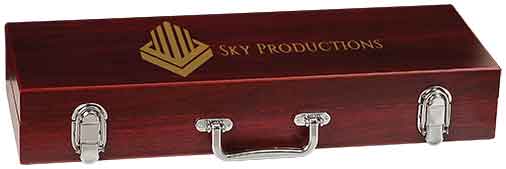 3-Piece BBQ Sets Wooden Box