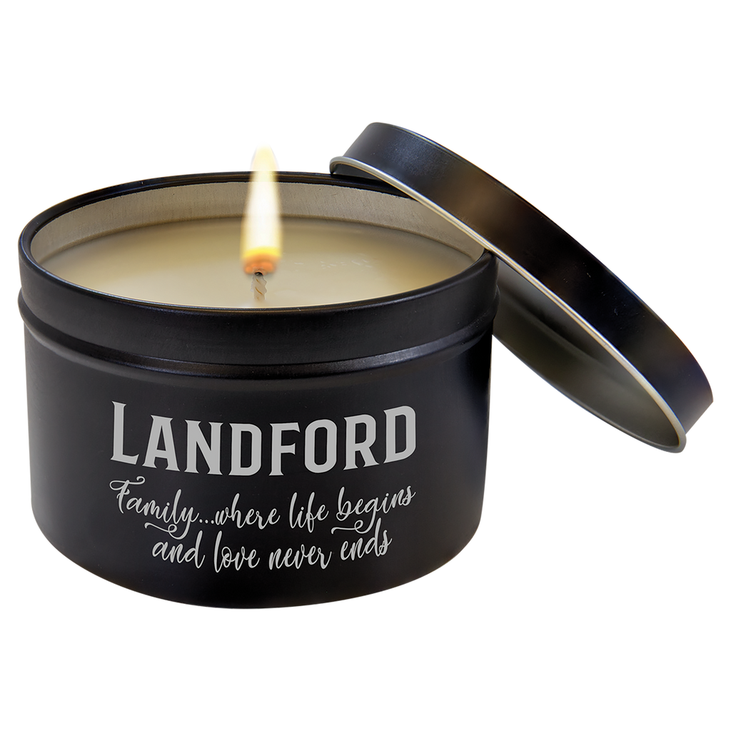 5.3 oz. Candle in Black Metal Tin