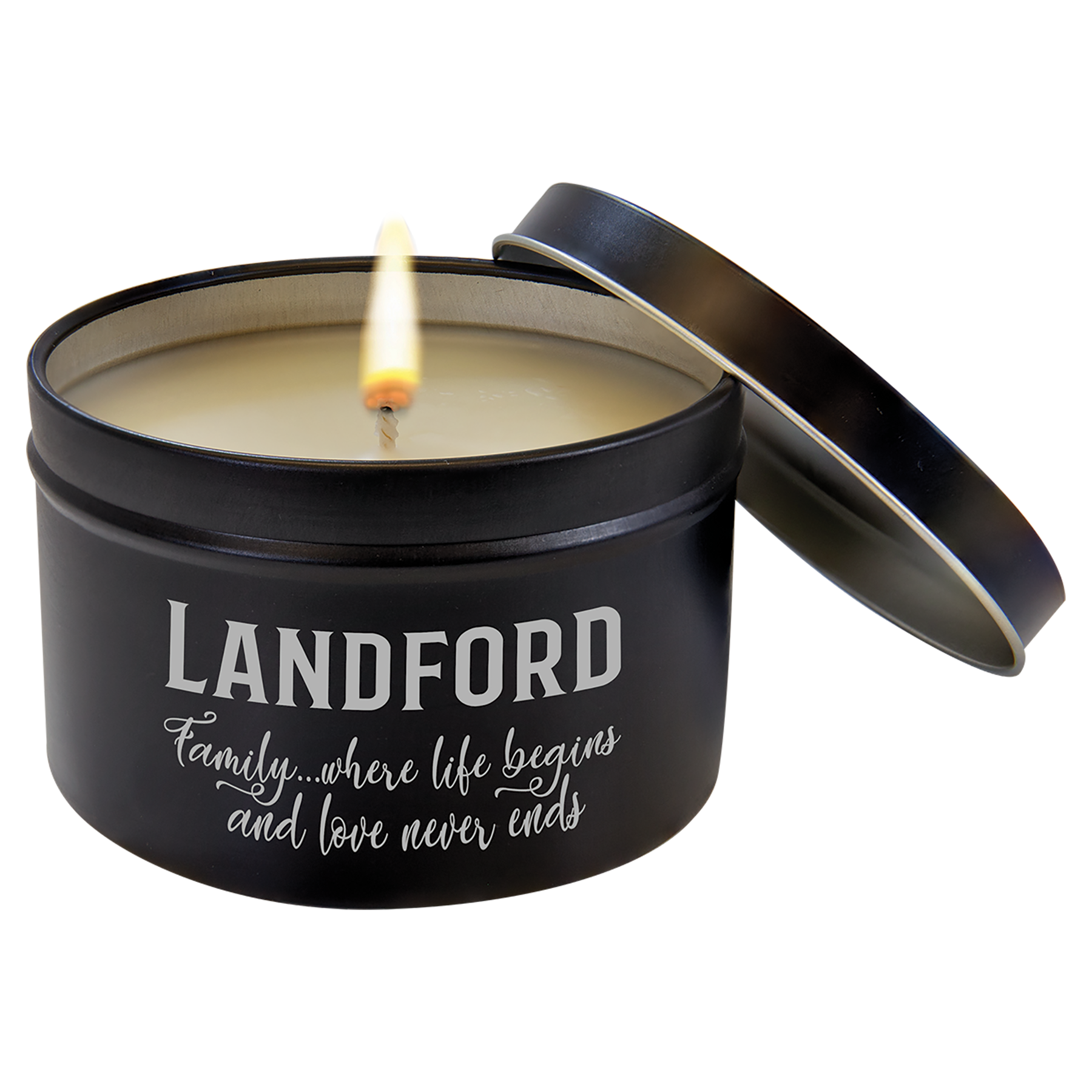 5.3 oz. Candle in Black Metal Tin