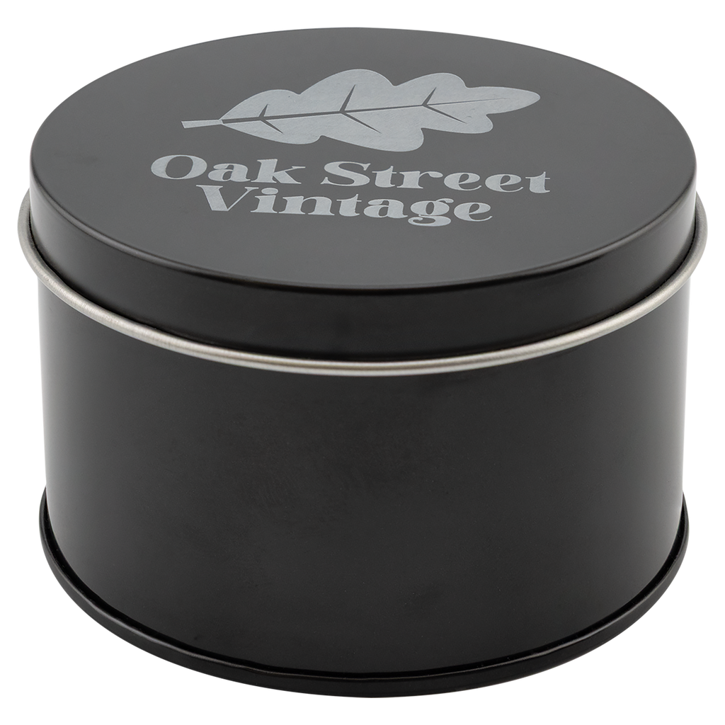 5.3 oz. Candle in Black Metal Tin