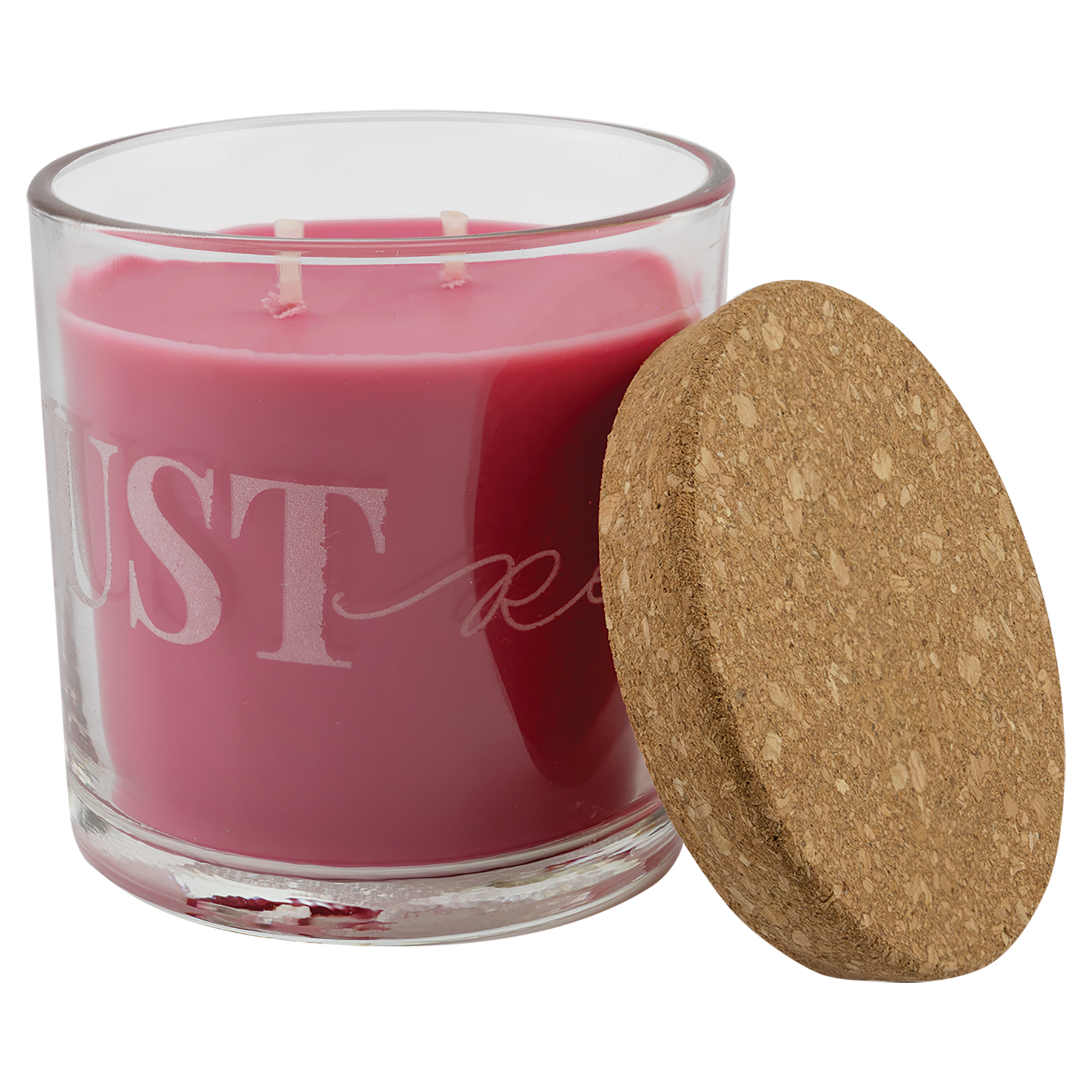 14 oz. Candle in Glass Holder with Cork Lid