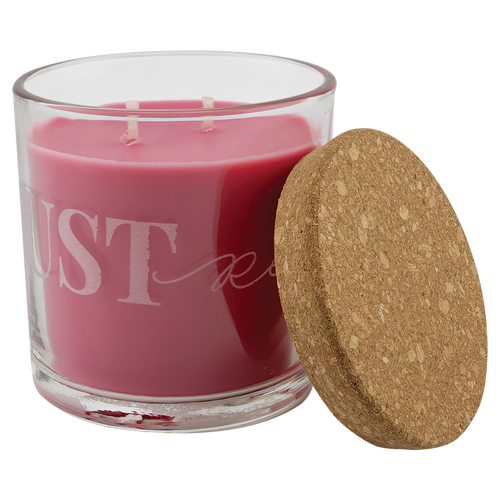 14 oz. Candle in Glass Holder with Cork Lid