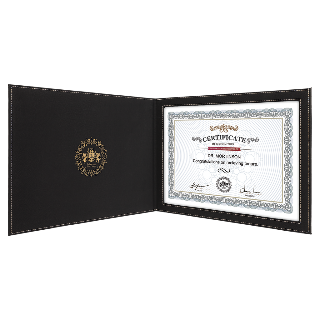 9" x 12" Leatherette Certificate Holders
