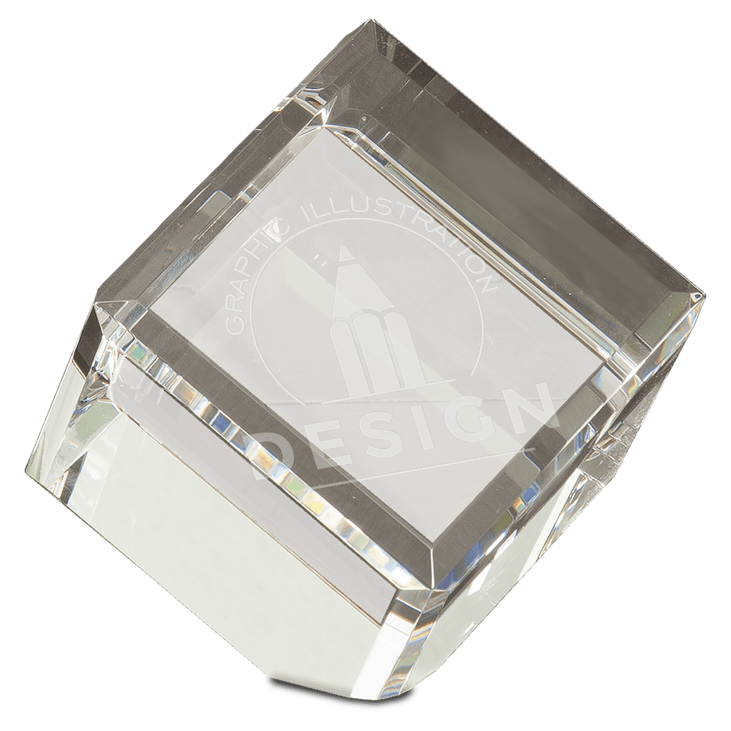 3 1/2" x 3 1/2" Crystal Cube
