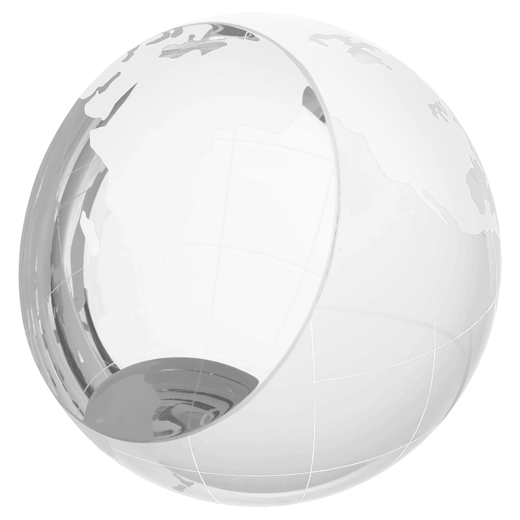 4" Crystal Globe Paperweight
