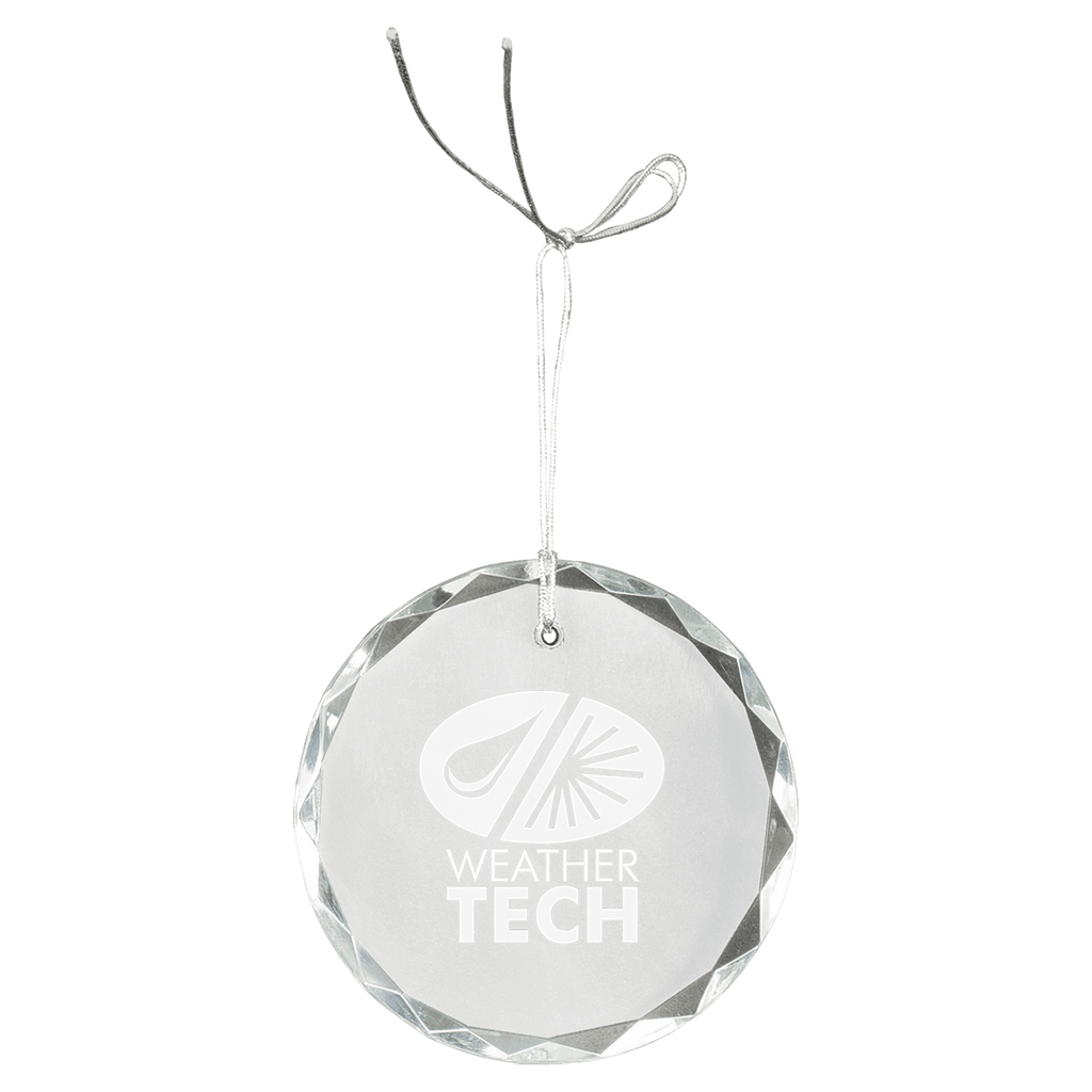 3" Crystal Round Faceted Ornament