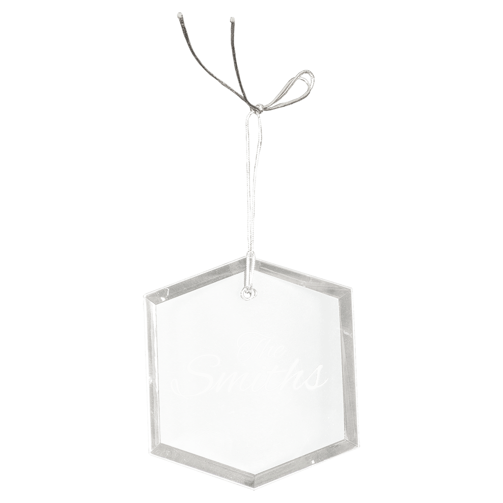 3" Crystal Hexagon Ornament
