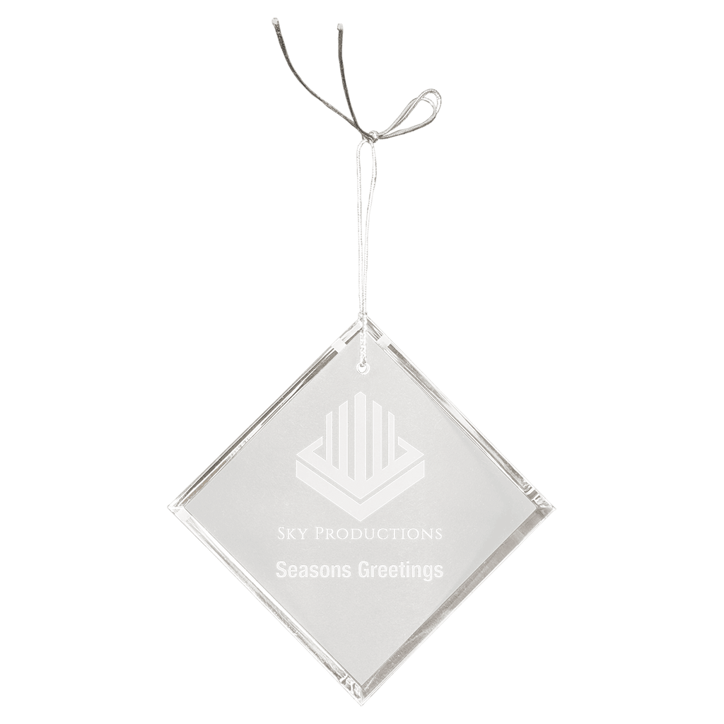 3" Crystal Diamond Ornament