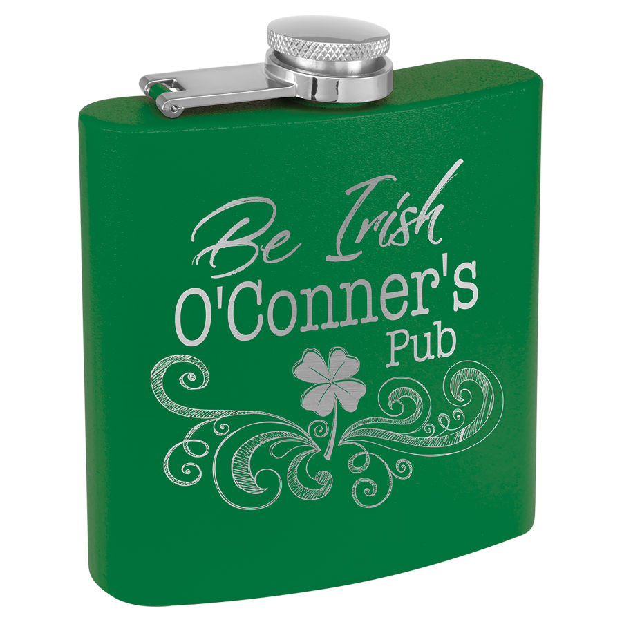 6 oz. Powder Coated Stainless Steel Flask