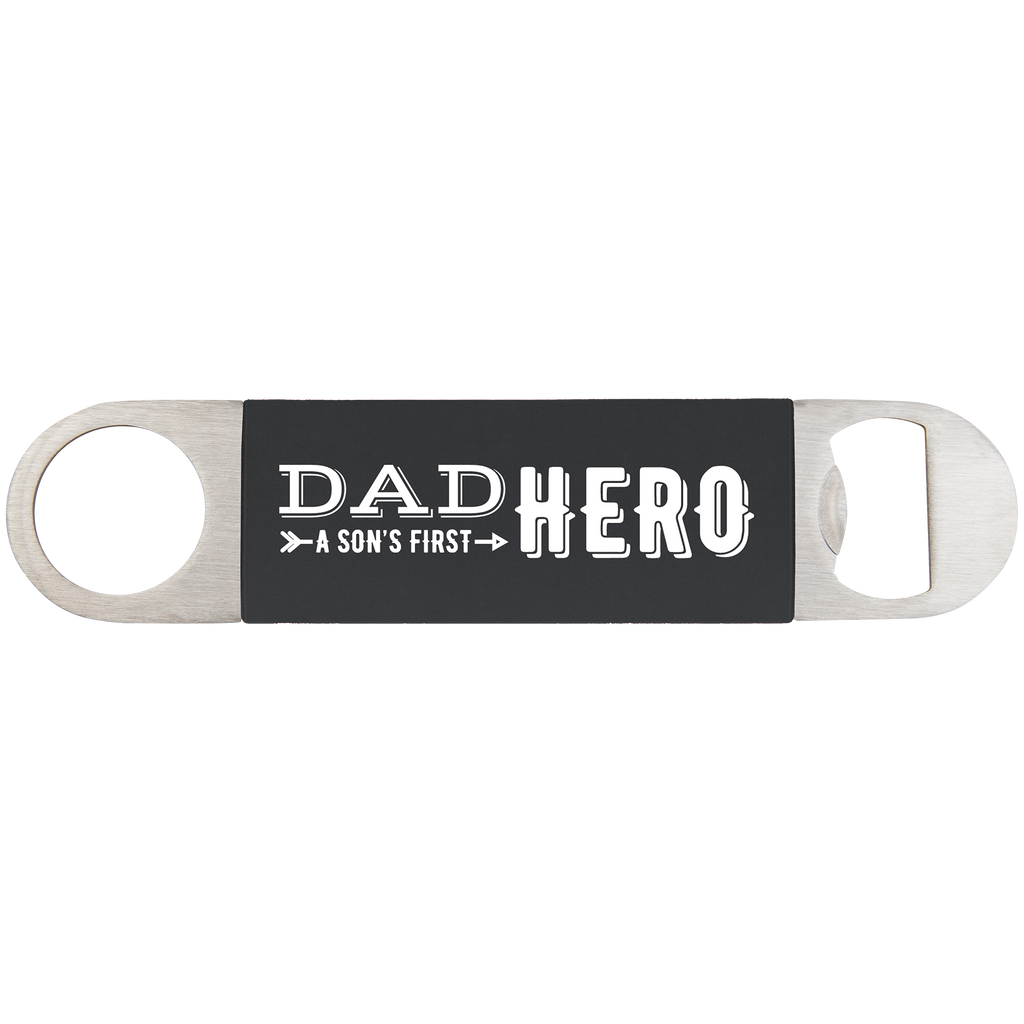 1-1/2" x 7" Bottle Opener with Leatherette Grip