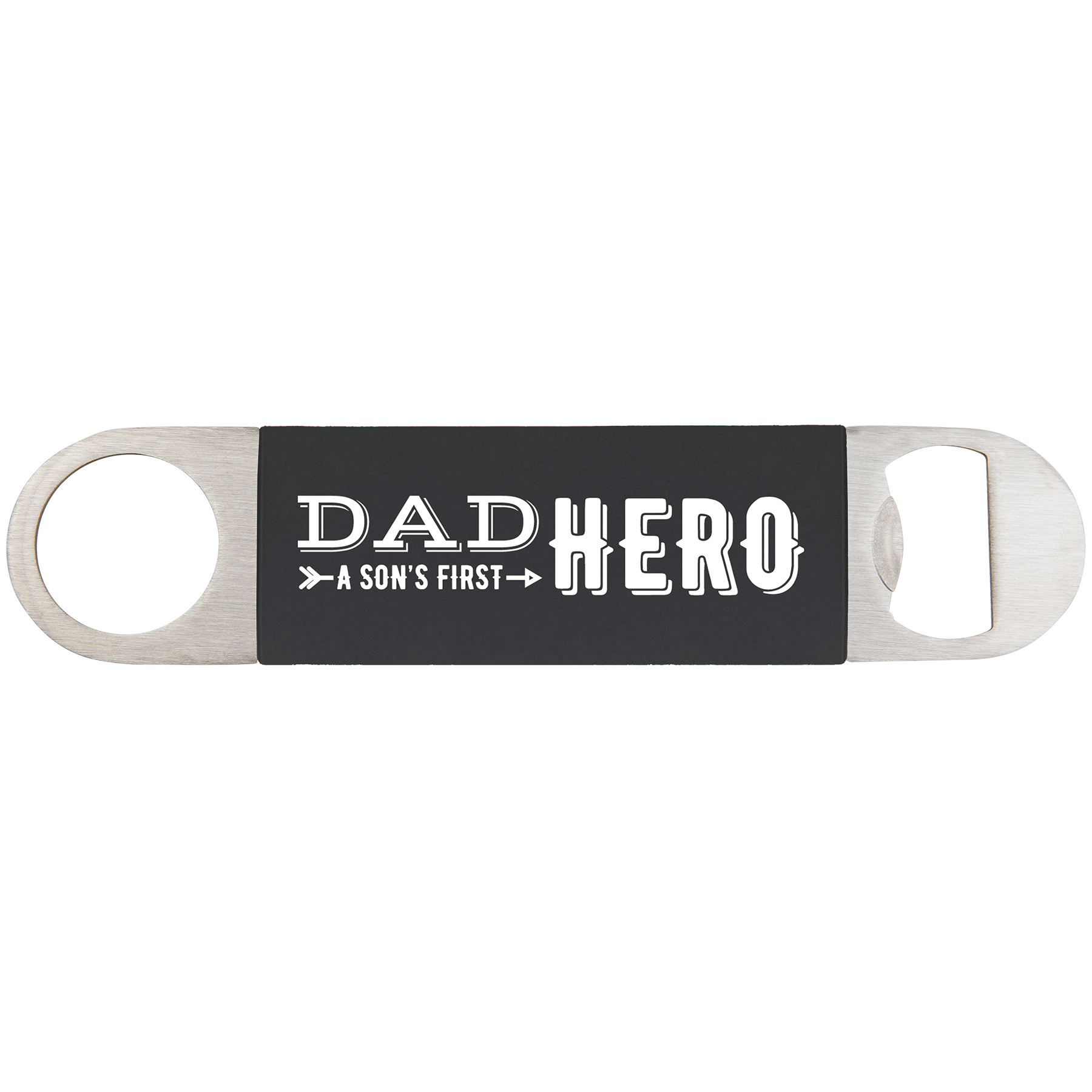1-1/2" x 7" Bottle Opener with Leatherette Grip