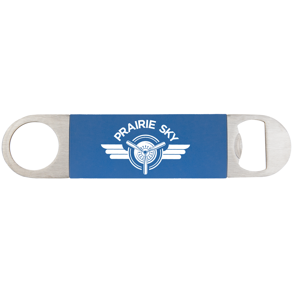 1-1/2" x 7" Bottle Opener with Leatherette Grip