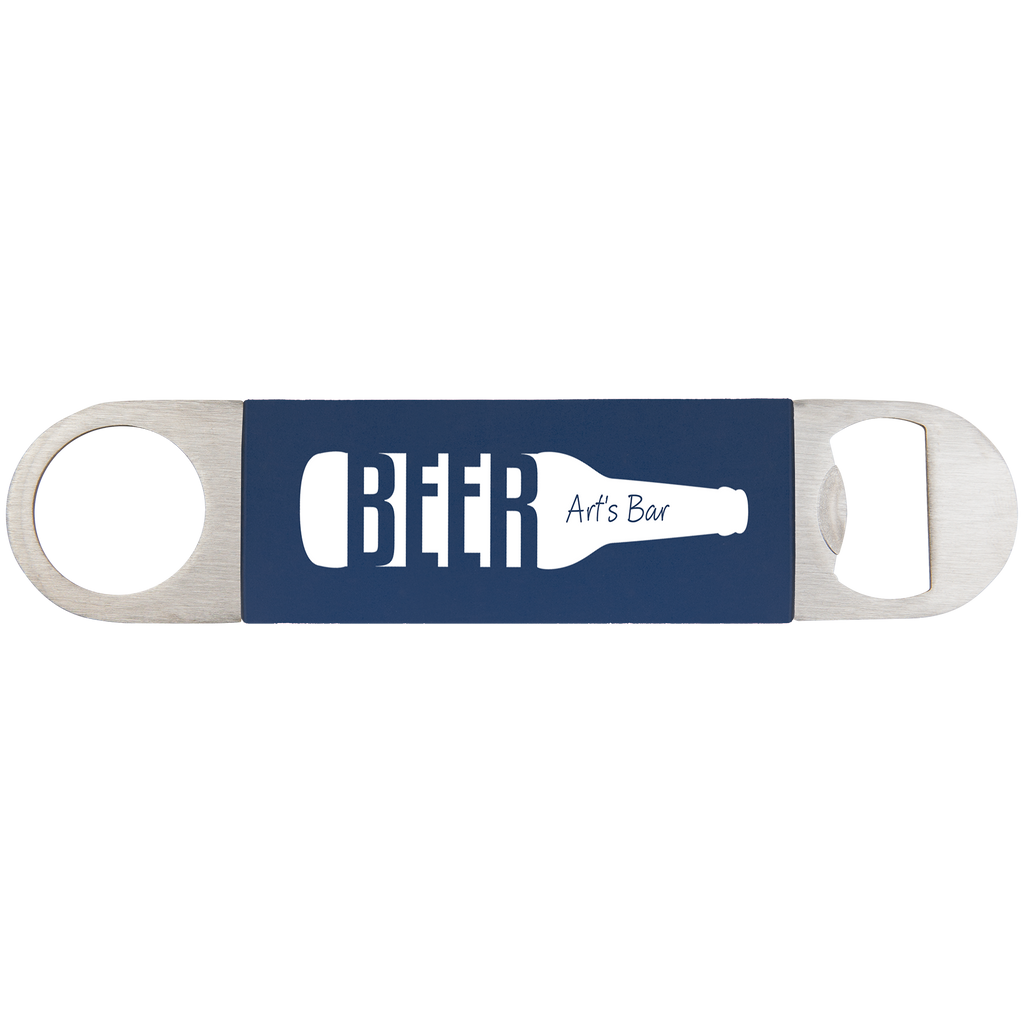 1-1/2" x 7" Bottle Opener with Leatherette Grip