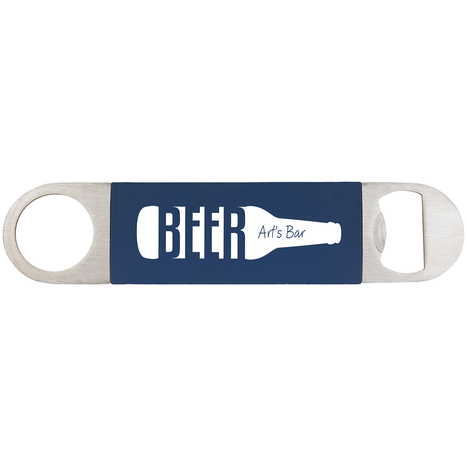 1-1/2" x 7" Bottle Opener with Leatherette Grip