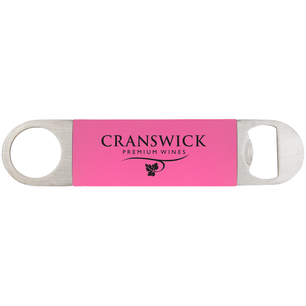 1-1/2" x 7" Bottle Opener with Leatherette Grip