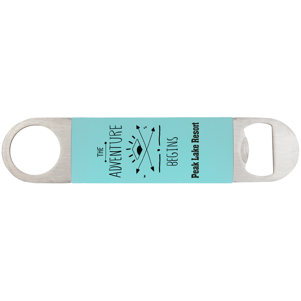 1-1/2" x 7" Bottle Opener with Leatherette Grip
