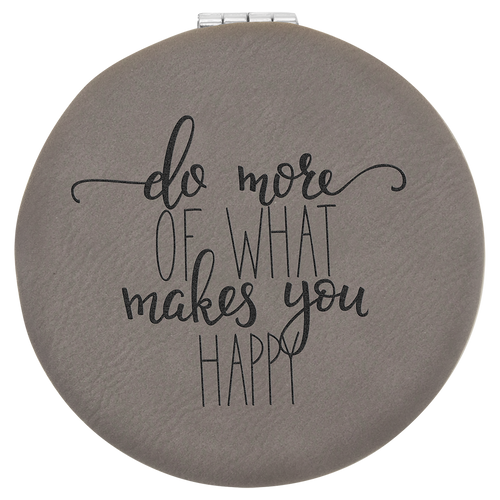 2-1/2" Leatherette Compact Mirror