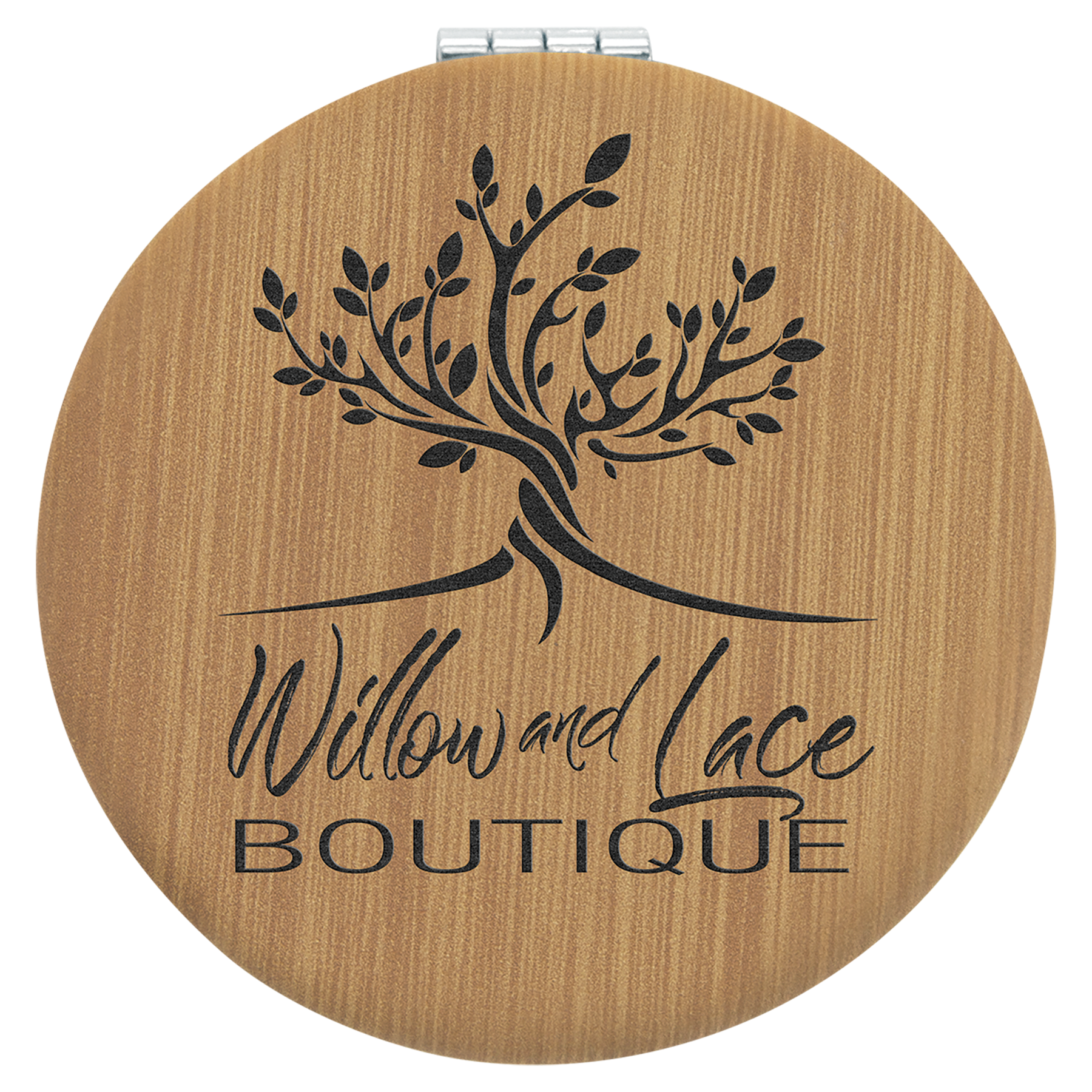 2-1/2" Leatherette Compact Mirror