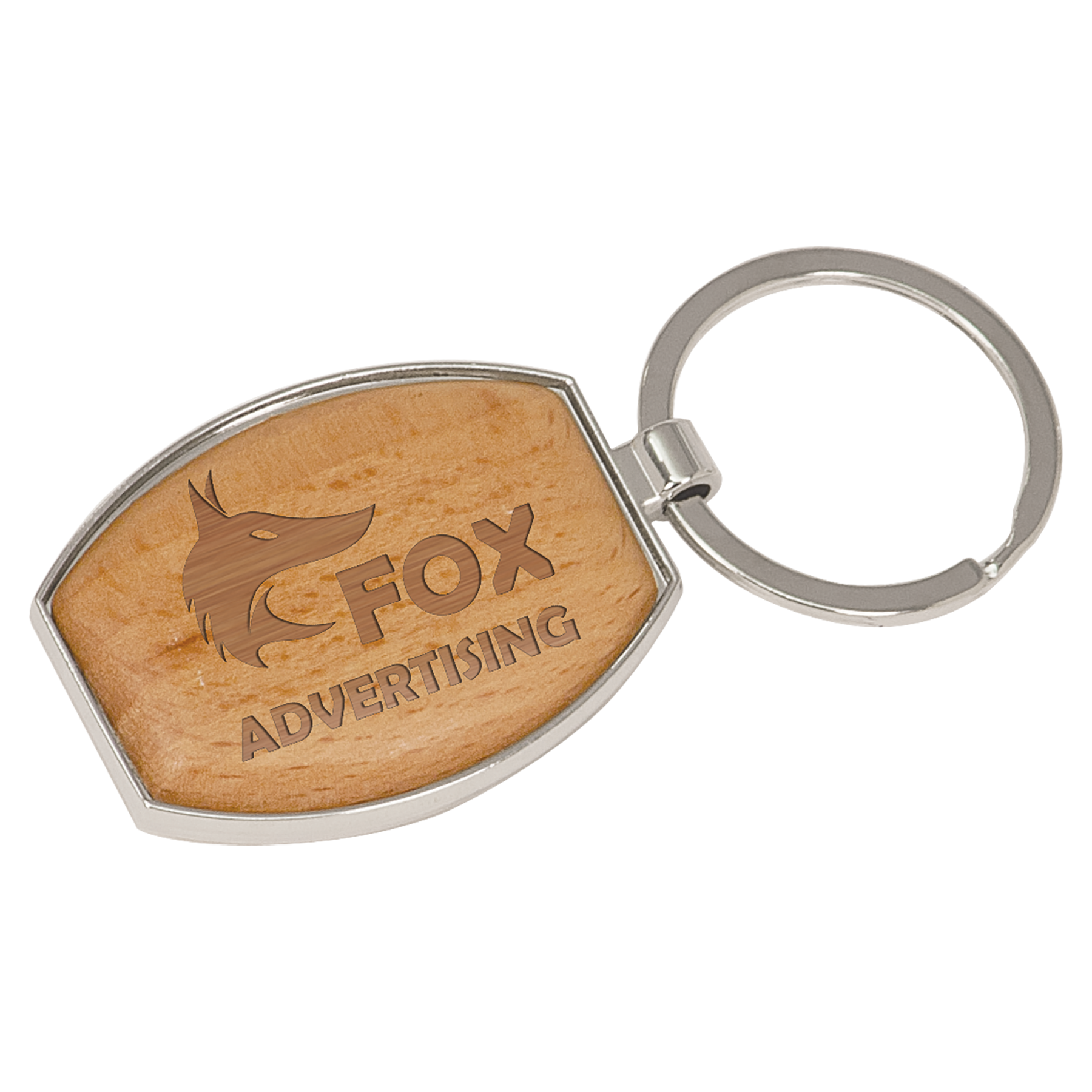 Silver/Wood Keychains