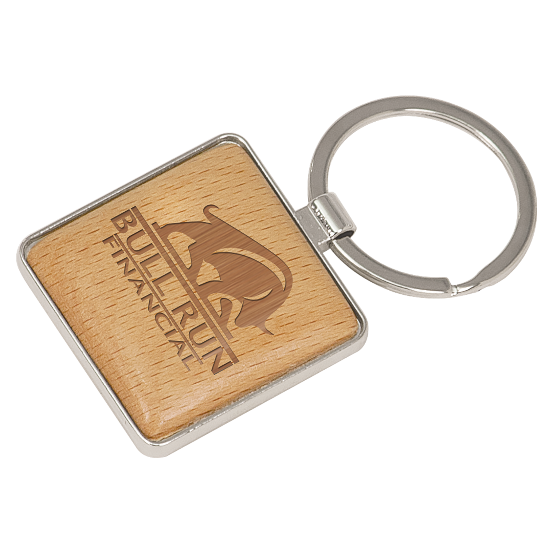 Silver/Wood Keychains
