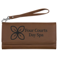 7-1/2" x 4" Leatherette Wallet with Strap